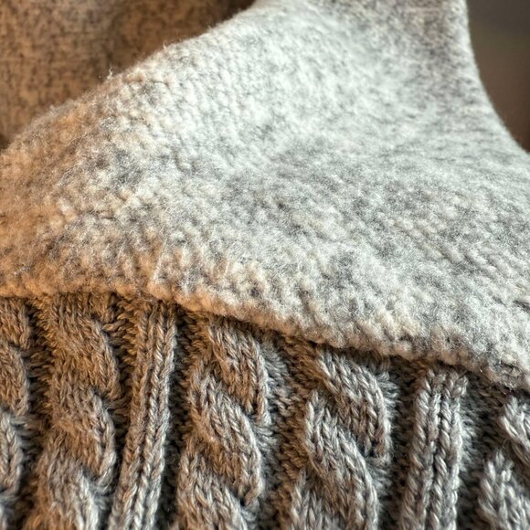 ZARA Chunky Knit Sweater – Gray, Size Large - Picture 3 of 3